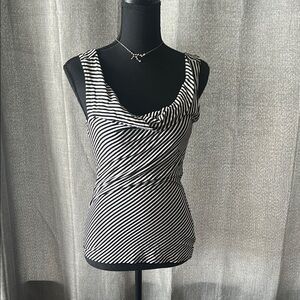 White House Black Market Asymmetrical Fitted Tank Top